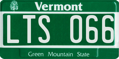 VT license plate LTS066