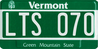 VT license plate LTS070