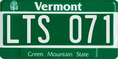 VT license plate LTS071