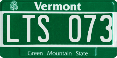 VT license plate LTS073