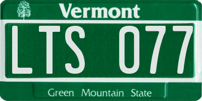 VT license plate LTS077