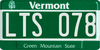 VT license plate LTS078