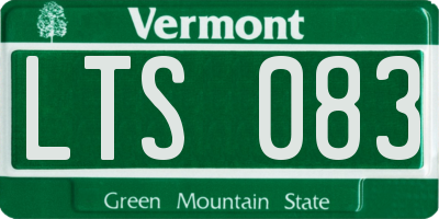 VT license plate LTS083