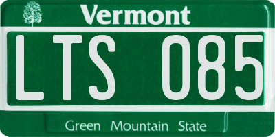 VT license plate LTS085