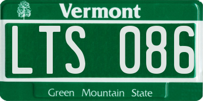 VT license plate LTS086