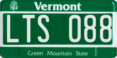 VT license plate LTS088