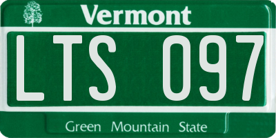 VT license plate LTS097