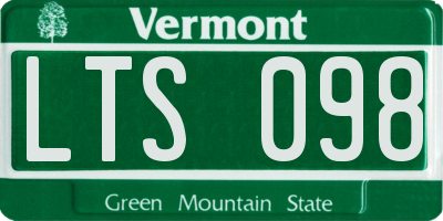 VT license plate LTS098