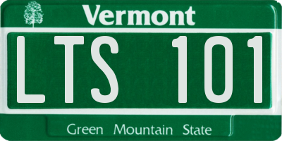 VT license plate LTS101