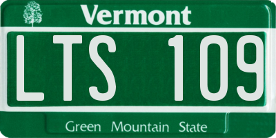 VT license plate LTS109