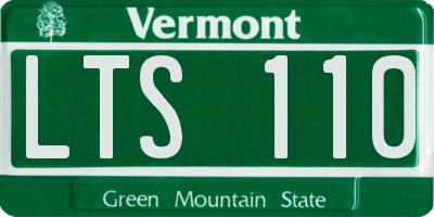 VT license plate LTS110