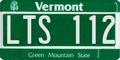VT license plate LTS112