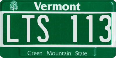 VT license plate LTS113