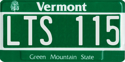 VT license plate LTS115