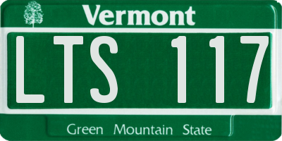 VT license plate LTS117