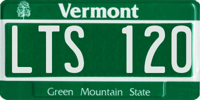 VT license plate LTS120
