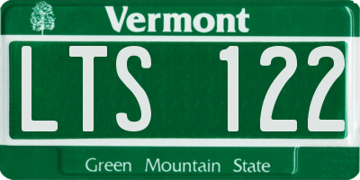 VT license plate LTS122
