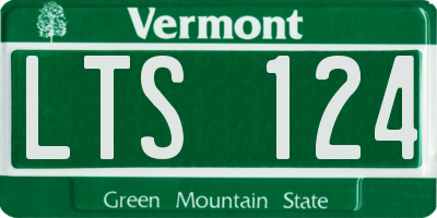 VT license plate LTS124