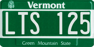 VT license plate LTS125