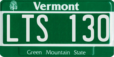 VT license plate LTS130
