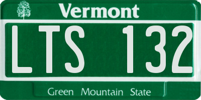 VT license plate LTS132