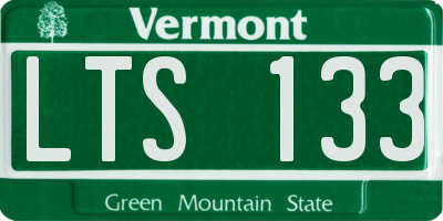 VT license plate LTS133