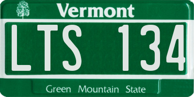 VT license plate LTS134