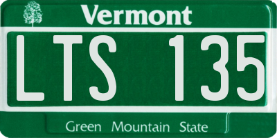 VT license plate LTS135