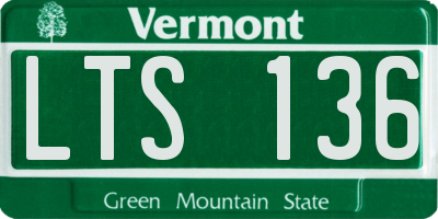 VT license plate LTS136