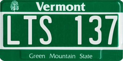 VT license plate LTS137
