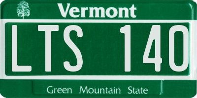 VT license plate LTS140