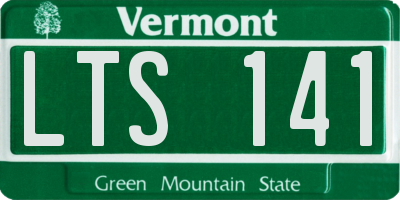 VT license plate LTS141