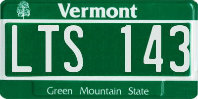 VT license plate LTS143