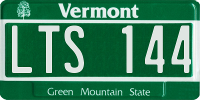 VT license plate LTS144