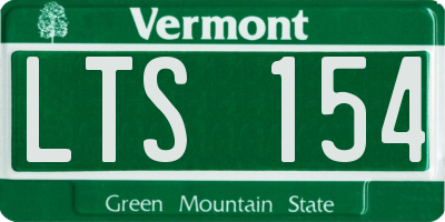 VT license plate LTS154