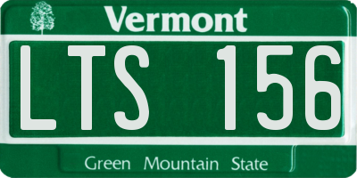VT license plate LTS156