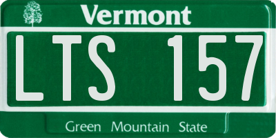 VT license plate LTS157
