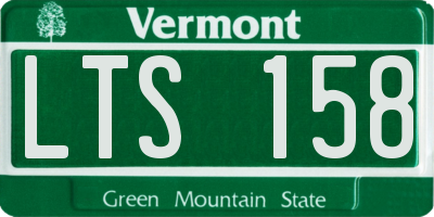 VT license plate LTS158