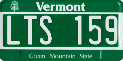VT license plate LTS159