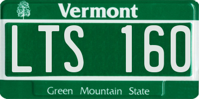 VT license plate LTS160