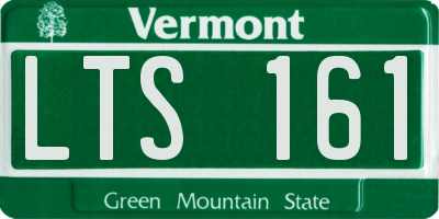 VT license plate LTS161