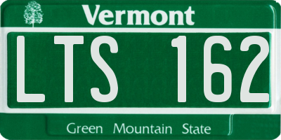 VT license plate LTS162