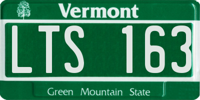 VT license plate LTS163