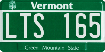 VT license plate LTS165