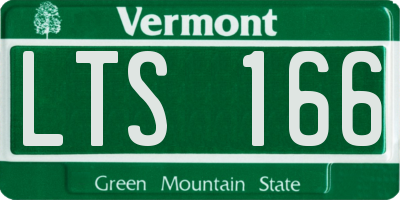 VT license plate LTS166