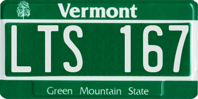 VT license plate LTS167