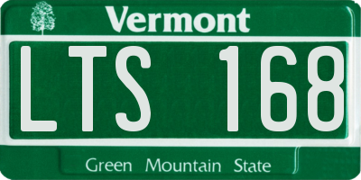 VT license plate LTS168