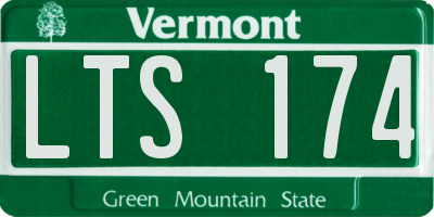 VT license plate LTS174