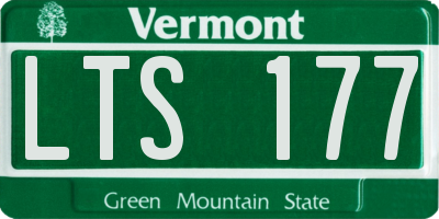VT license plate LTS177