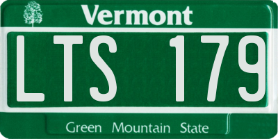 VT license plate LTS179